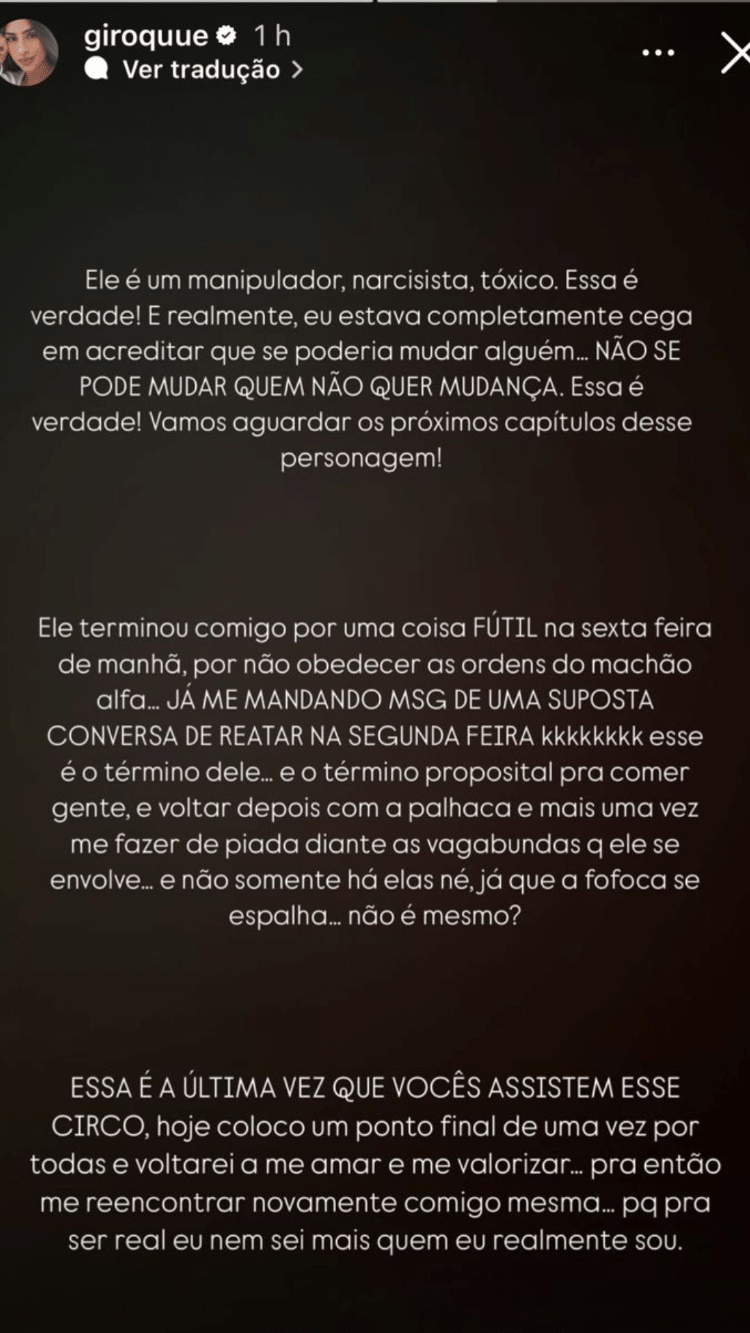 Story de Giovanna Roque Story de Giovanna Roque