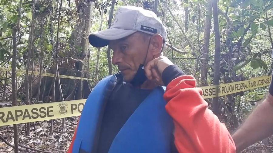 Record exibe confissão do pescador Amarildo Oliveira, que disse ter matado Bruno e Dom - Reprodução