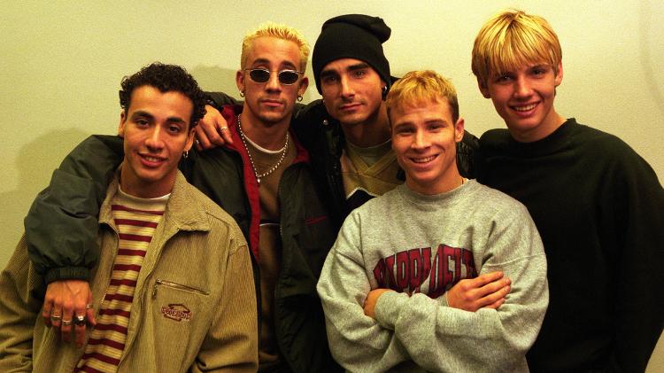 Os Backstreet Boys em 1996 - Paul Bergen/Redferns/Getty Images - Paul Bergen/Redferns/Getty Images