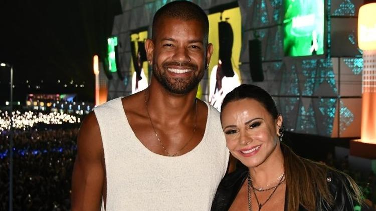 Viviane Araújo e Guilherme no último dia de Rock in Rio 2024