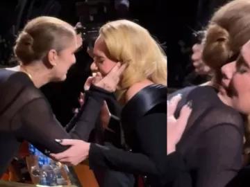 Adele cai no choro ao ver Céline Dion na plateia de seu show