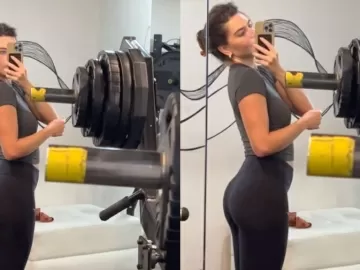 Mariana Goldfarb exibe corpo na academia: 'Estou com uma bela bunda'