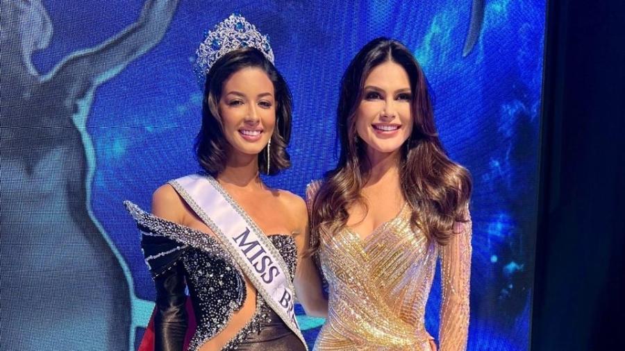 Luana Cavalcante, Miss Universe Brasil 2024, e Natália Guimarães, Miss Universe Brasil 2007