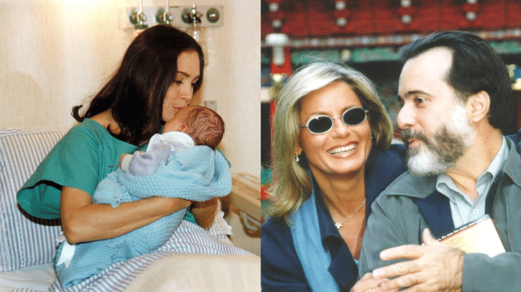 Helena (Regina Duarte) em 'Por Amor' e Helena (Vera Fischer) e Miguel (Tony Ramos) em 'Laços de Família' Helena (Regina Duarte) em 'Por Amor' e Helena (Vera Fischer) e Miguel (Tony Ramos) em 'Laços de Família'