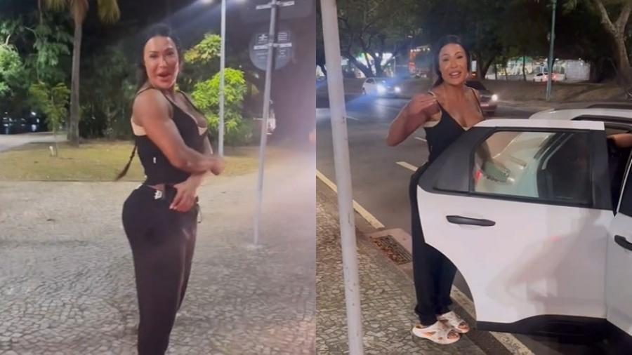 Gracyanne Barbosa abandonou o carro no meio de uma avenida após ver uma barata no veículo  - Reprodução/Instagram