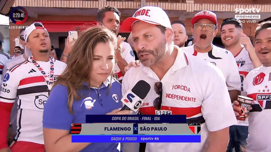 Henri Castelli, antes do jogo do SPFC contra o Flamengo