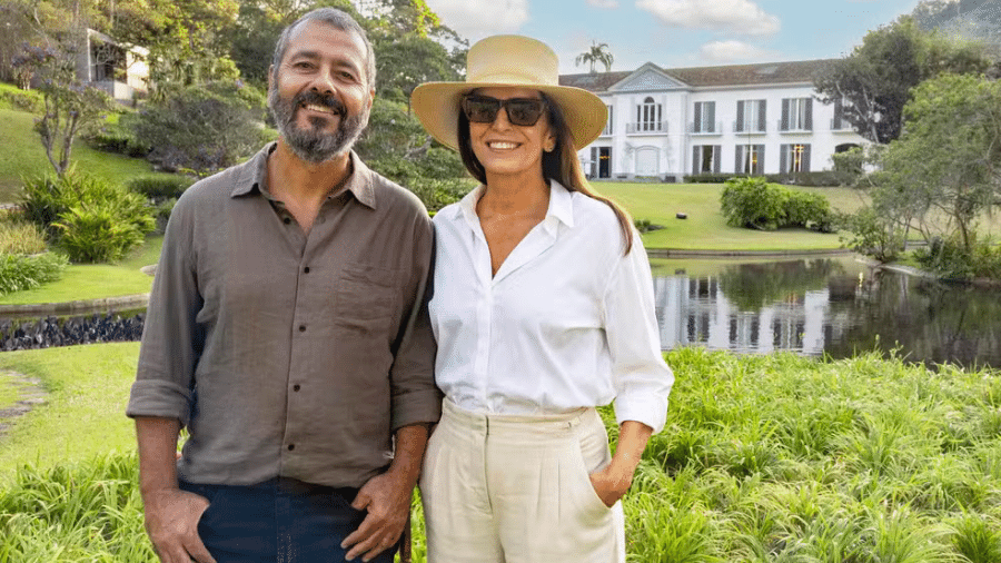 José Inocêncio (Marcos Palmeira) e Aurora (Malu Mader) em "Renascer" - Fábio Rocha/Globo