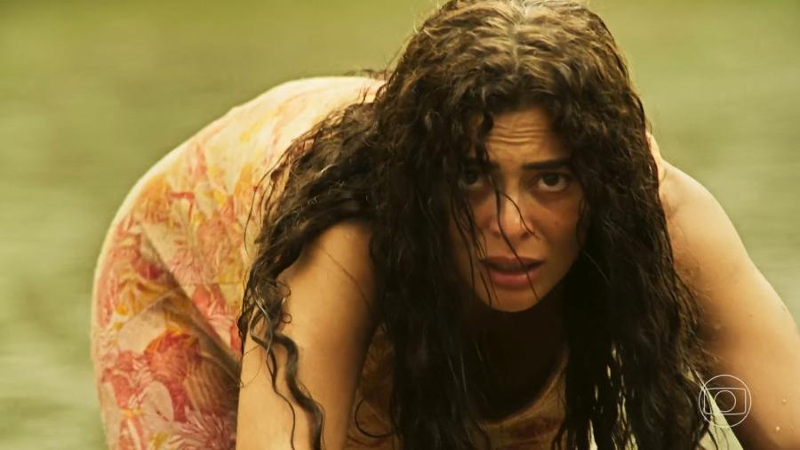 Maria Marruá (Juliana Paes) se transformou em onça pela 1ª vez em "Pantanal" - Reprodução/TV Globo