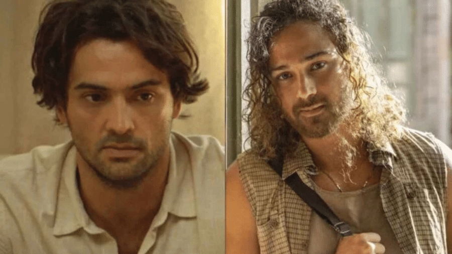 Artur (Túlio Starling) e Elias Crisóstomo (André Luiz Frambach) em "No Rancho Fundo" - Reprodução/Globo