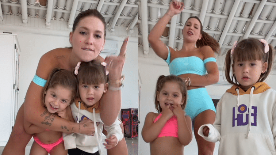 Virginia aparece dançando ao lado de filhas Maria Flor e Maria Alice Virginia aparece dançando ao lado de filhas Maria Flor e Maria Alice