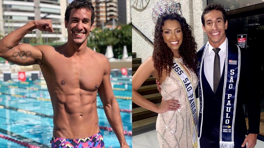 Nadador olímpico Henrique Martins é o novo Mister SP; a dentista Letícia Oliveira venceu o Miss SP CNB - Divulgação/ Reprodução/ Instagram @martins_hs