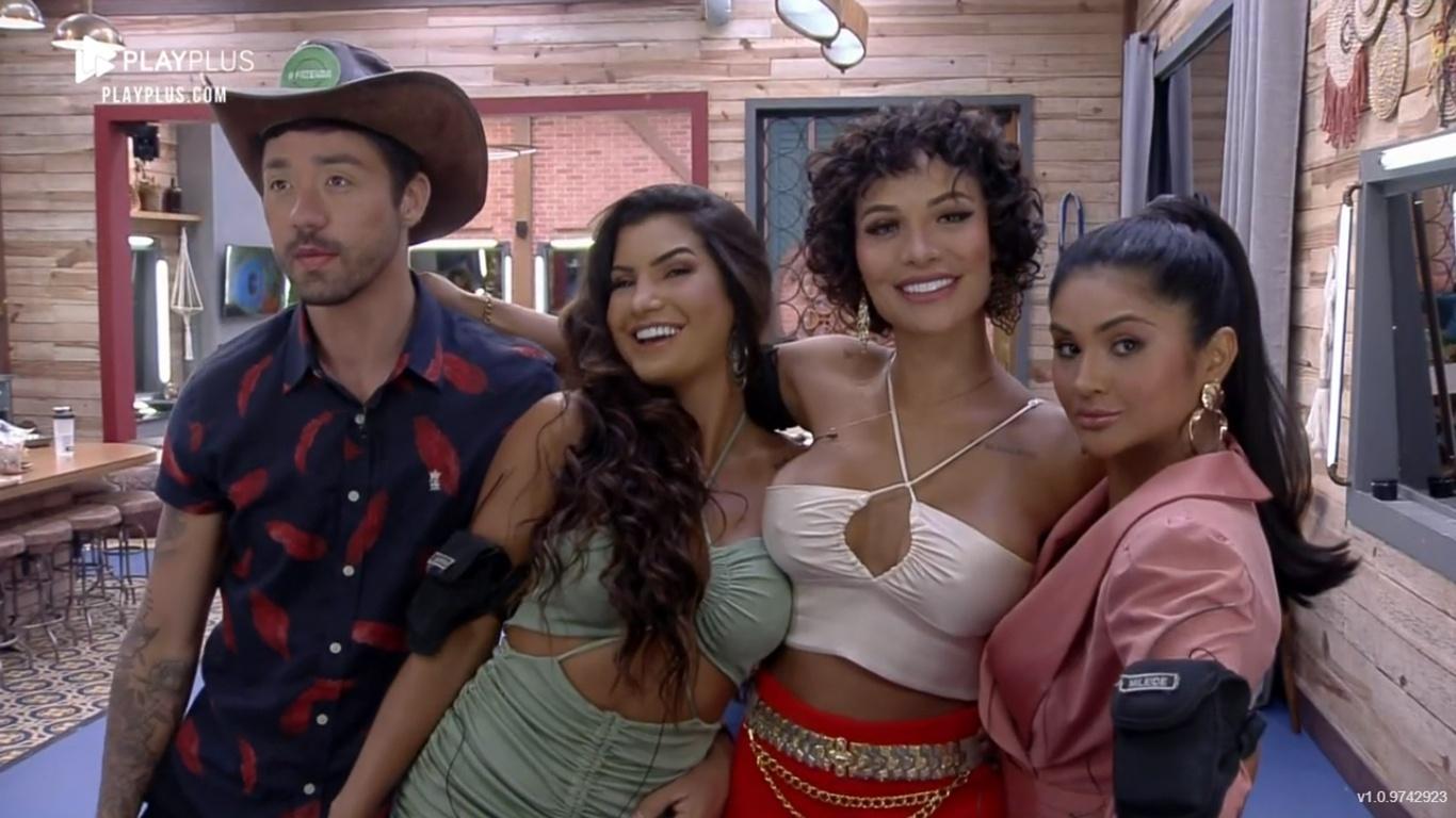 A Fazenda 2021: Rico Melquiades, Marina Ferrari, Aline Mineiro e Mileide Mihaile - Reprodução/Playplus