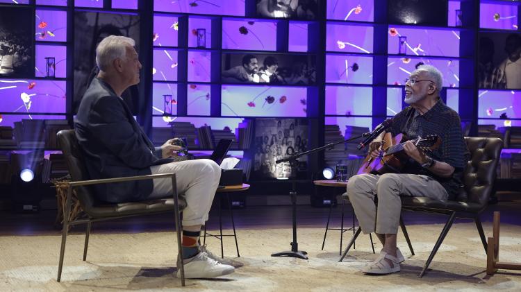 Pedro Bial entrevistou Gilberto Gil em último programa de 2024 