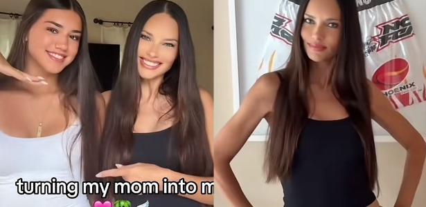 Cover image for Adriana Lima surge com look igual ao da filha e semelhança impressiona fãs