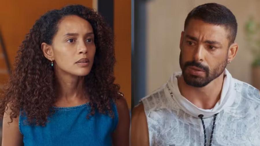 Raquel (Taís Araújo) e César (Cauã Reymond) em "Vale Tudo" - Reprodução/Globo