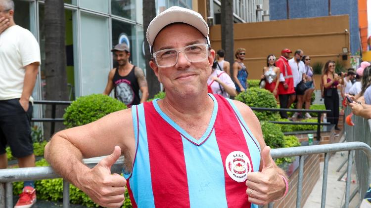 Augusto Madeira no Bloco Acadêmicos do Baixo Augusta, em São Paulo