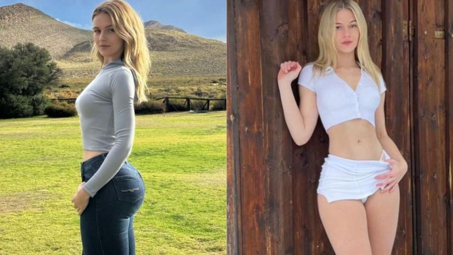 A modelo Vera Dijkmans em fotos publicadas nas redes sociais