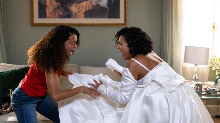 Raquel (Taís Araujo) e Maria de Fátima (Bella Campos) em 'Vale Tudo' Raquel (Taís Araujo) e Maria de Fátima (Bella Campos) em 'Vale Tudo'