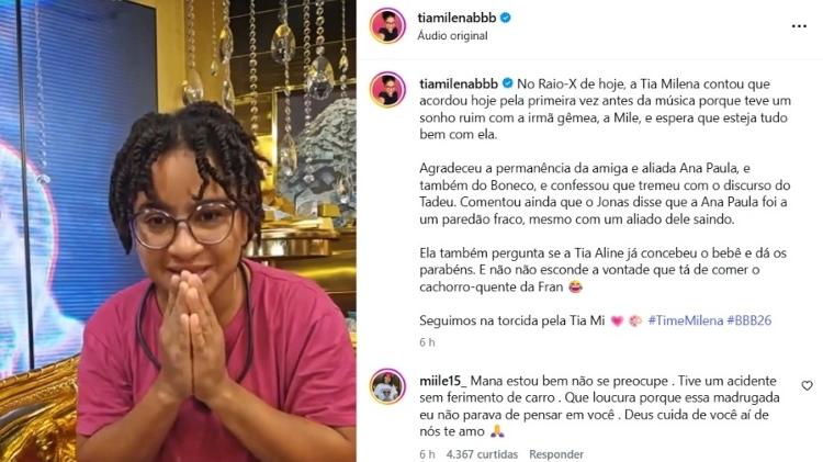 Vínculo Inabalável: Milena tem 'pressentimento' e irmã gêmea sofre acidente no mesmo dia
