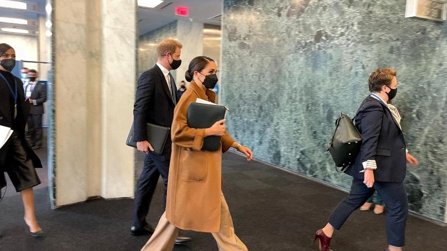 Quando Harry - e Meghan - encontraram o chefe da ONU em Nova York - Por Michelle Nichols e Daphne Psaledakis