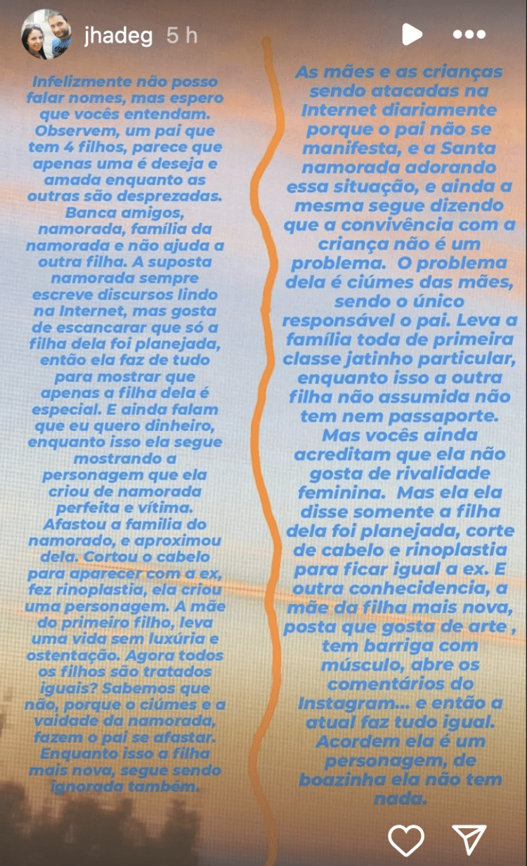 Gáspár Gabriella faz desabafo contra Neymar e Bruna Biancardi