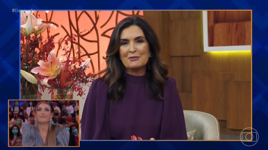 Fátima Bernardes mandou recado para Patrícia Poeta durante o "Domingão com Huck" - Reprodução/TV Globo