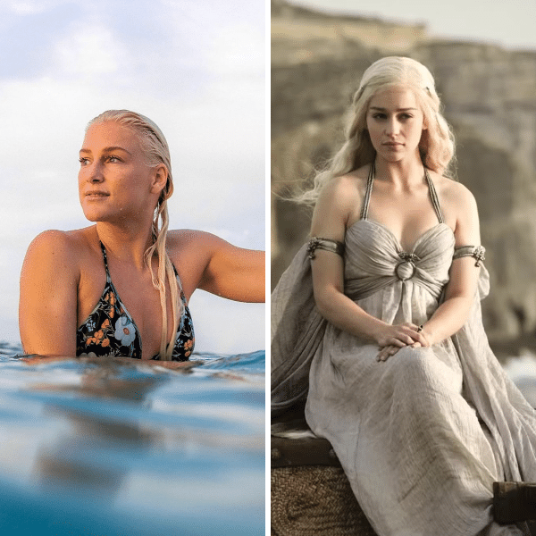 A surfista Tati Weston-Webb está sendo comparada a Daenerys Targaryen, personagem de "Game of Thrones"