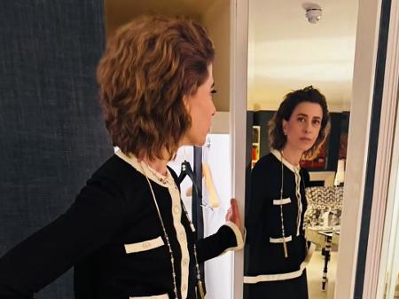 Fernanda Torres usa look de Tory Burch, avaliado em R$ 7 mil - Reprodução/ Instagram