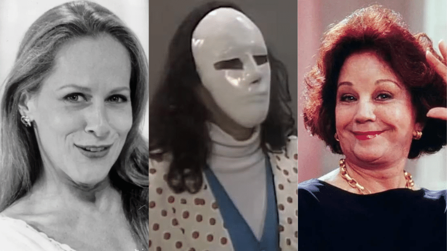 Estela (Lucinha Lins), Mascarado (Breno Moroni) e Fátima (Lolita Rodrigues) em 'A Viagem' Estela (Lucinha Lins), Mascarado (Breno Moroni) e Fátima (Lolita Rodrigues) em 'A Viagem'