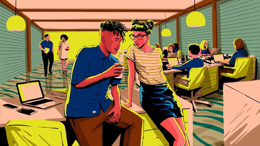 Transei com colega de trabalho depois de anos de flerte Transei com colega de trabalho depois de anos de flerte