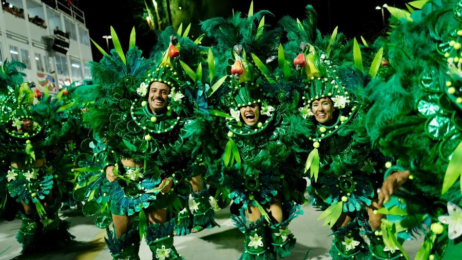 Desfile da Mocidade na segunda noite do Carnaval carioca em 2024