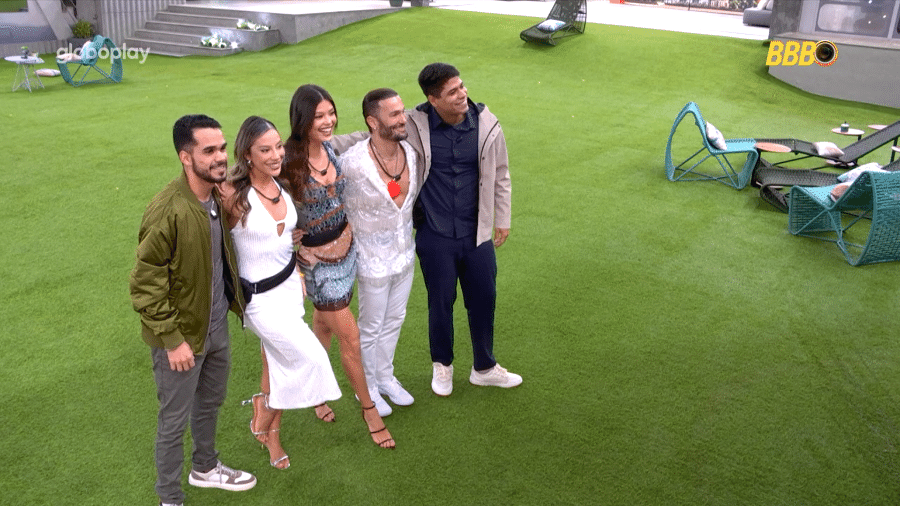 Vitória Strada, Renata, João Pedro, Diego Hypolito e Guilherme estão no top 5 do BBB 2025 Vitória Strada, Renata, João Pedro, Diego Hypolito e Guilherme estão no top 5 do BBB 2025