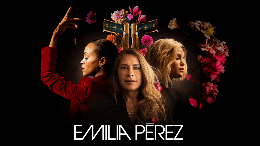 Zoe Saldana, Karla Sofía Gascón e Selena Gomez em cena de "Emilia Pérez", indicado a dez Globos de Ouro 2025 - Divulgação / Paris Filmes