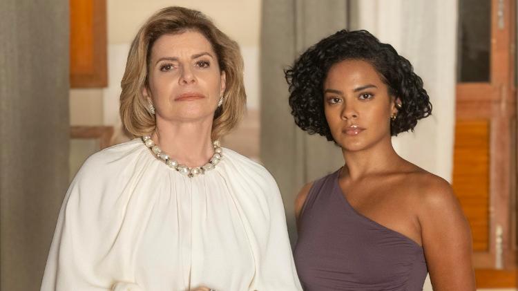 Odete Roitman (Debora Bloch) e Maria de Fátima (Bella Campos) em 'Vale Tudo'