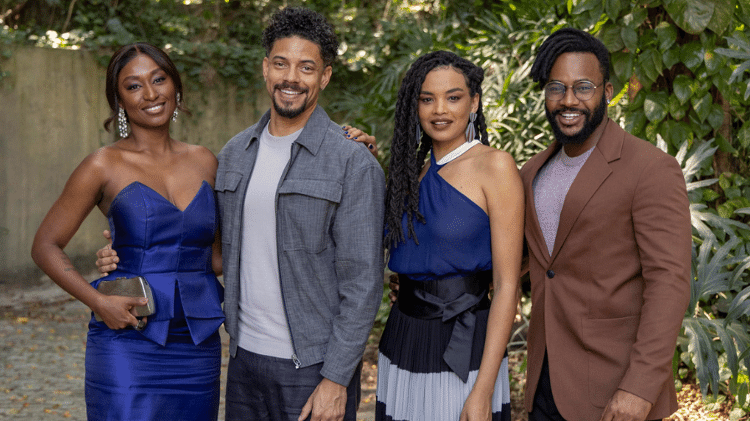 Chantal (Mila Carmo), Léo (Paulo Lessa), Paulina (Lucy Ramos) e Wilson (Caio Giovani) em 'Família É Tudo'