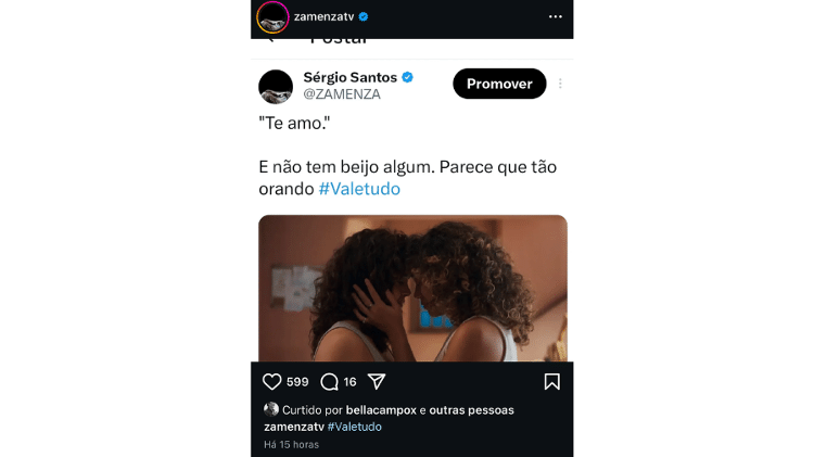 Vale Tudo: crítica à falta de beijos entre Cecília e Laís Vale Tudo: crítica à falta de beijos entre Cecília e Laís