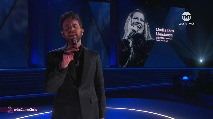 Marília Mendonça foi lembrada entre os artistas homenageados no Grammy 2022 - Reprodução/TNT