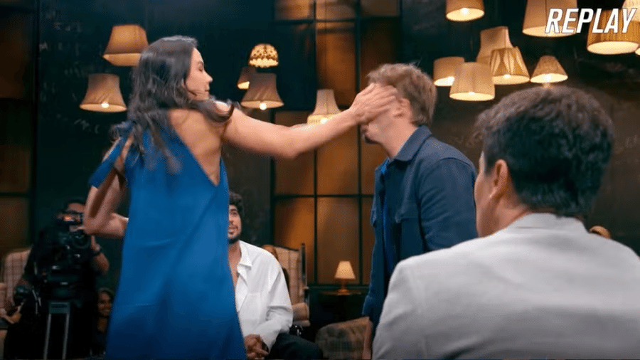 Fábio Porchat levou tapão de Kyra Gracie Fábio Porchat levou tapão de Kyra Gracie