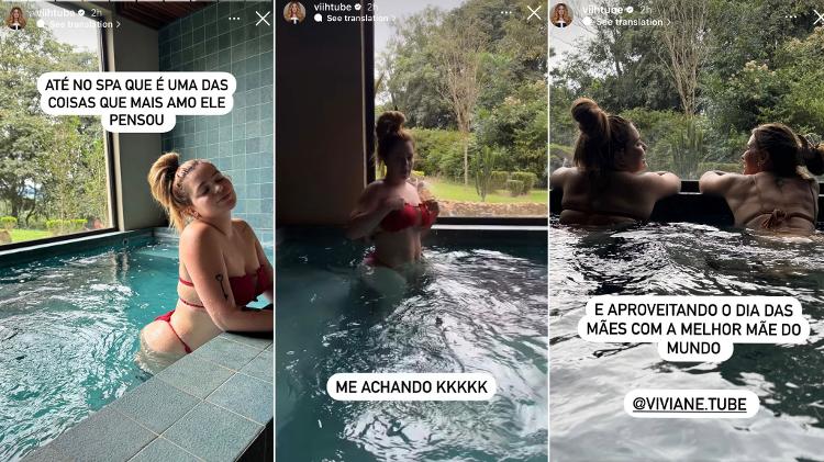 Viih Tube no spa com a mãe Viih Tube no spa com a mãe