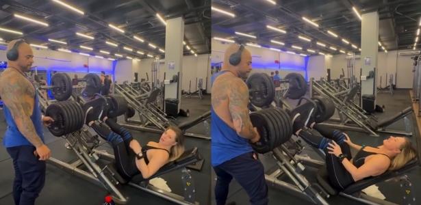 Cover image for Joice Hasselmann levanta 400 kg no leg press e impressiona: 'Bruta'