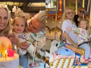 Rebel Wilson celebra aniversário de 2 anos da filha ao lado da mulher