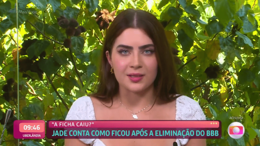 BBB 22: Jade no Café com o Eliminado do "Mais Você" (TV Globo) - Reprodução/TV Globo