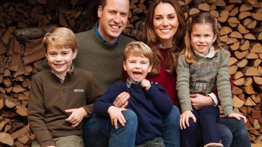 Príncipe William, Kate Middleton e os filhos príncipe George, princesa Charlotte e o príncipe Louis - Reprodução
