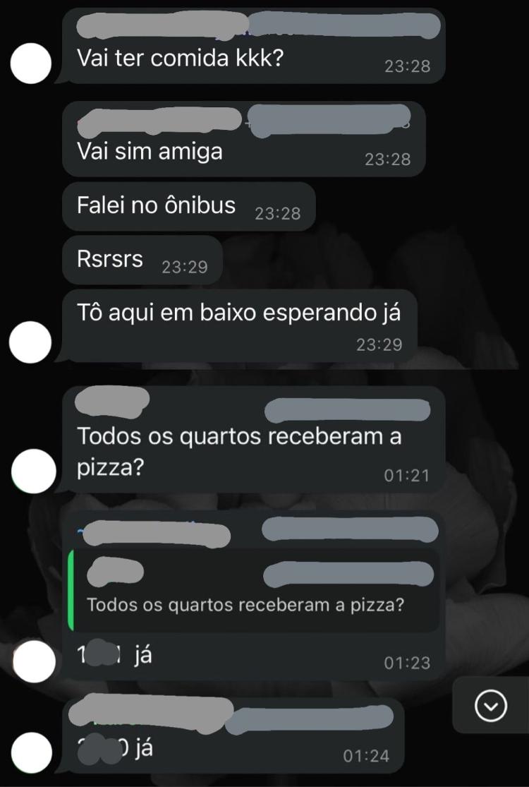 Mensagens mostram misses perguntando sobre pizza para jantar no confinamento do Miss Universe Brasil 2024