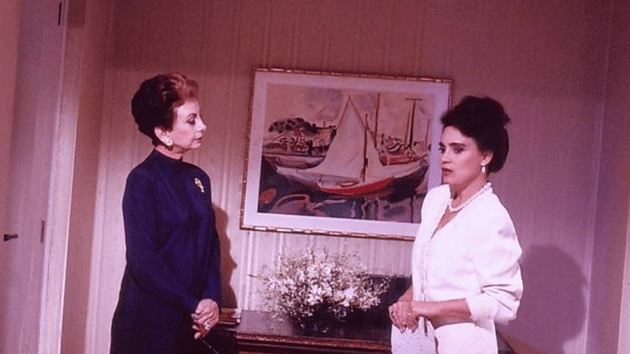 Odete Roitman (Beatriz Segall) e Raquel (Regina Duarte) na versão original de 'Vale Tudo'