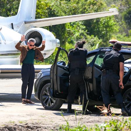 Alexandre Nero e Carolina Dieckmann nos bastidores de 'Vale Tudo'