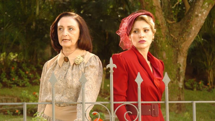 Débora (Ana Lúcia Torre) e Cristina (Flávia Alessandra) em Alma Gêmea - João Miguel Júnior/Globo