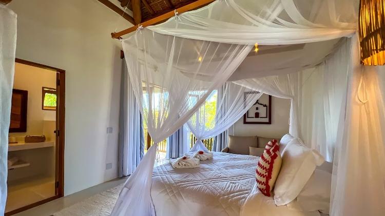 Quarto da casa onde a namorada de Belo está hospedada em Trancoso