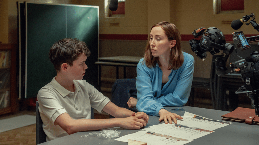 Jaime (Owen Cooper) e a psicóloga Briony Ariston (Erin Doherty) em cena de 'Adolescência' Jaime (Owen Cooper) e a psicóloga Briony Ariston (Erin Doherty) em cena de 'Adolescência'