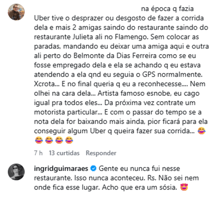 Ingrid Guimarães rebate boato sobre sua nota em app: 'Nunca aconteceu'